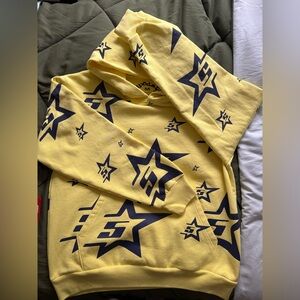 Yellow sp5der 5star hoodie